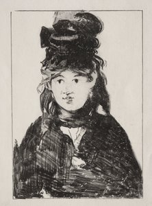 Portræt af Berthe Morisot af Édouard Manet