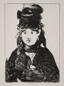 Portræt af Berthe Morisot af Édouard Manet
