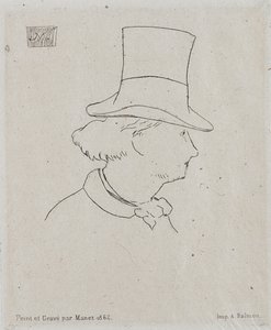 Portræt af Charles Baudelaire 1821-1867. af Édouard Manet