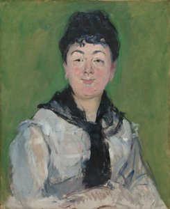 Portræt af en kvinde med en sort Fichu af Édouard Manet