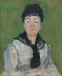 Portræt af en kvinde med en sort Fichu, ca. 1878. af Édouard Manet