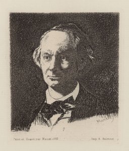 Portræt af digteren Charles Baudelaire 1821-1867 af Édouard Manet
