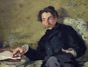 Stephane Mallarme (1842-98) 1876 (olie på lærred) af Édouard Manet