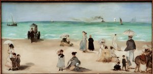 På stranden i Boulognesur-Mer af Édouard Manet