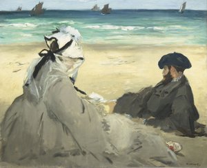 På stranden af Édouard Manet