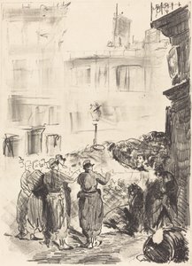 Barrikaden La barrikaden, 1871. af Édouard Manet