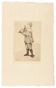 Drengen, der bærer en bakke af Édouard Manet