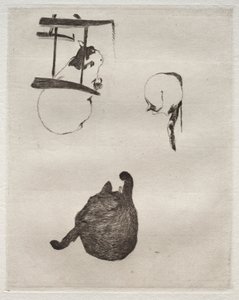 Kattene, 1868-1869. af Édouard Manet