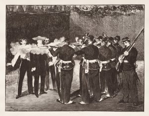 Henrettelsen af kejser Maximilian af Édouard Manet
