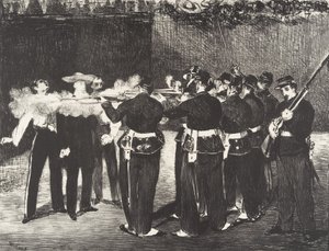 Henrettelsen af ​​kejser Maximilian Henrettelsen af ​​Maximilian, 1868. af Édouard Manet