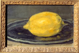 Citronmaleriet af Edouard Manet (1832-1883). 1880. Søn. 0,14x0,22 m Paris. Musee d