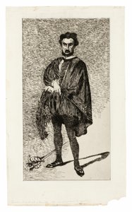 Den tragiske skuespiller (Rouvière i rollen som Hamlet) af Édouard Manet