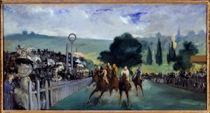 Løbene på Longchamp af Édouard Manet