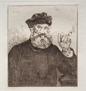 Rygeren (ætsning) af Édouard Manet