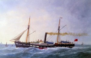 John Bulls damper. Maleri af Edouard Adam (1847-1929) Paris fra det 19. århundrede, Musee de la Marine