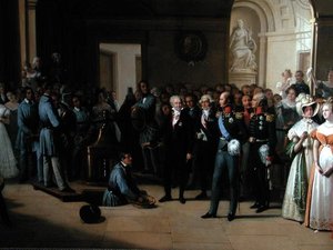 Zar Alexander I (1777-1825) besøgte Paris Hotel de La Monnaie den 25. maj 1814