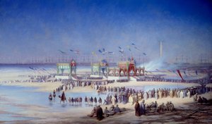 Ceremoni for indvielsen af Suez-kanalen ved Port Said (Port-Said) 17. november af Edouard Riou