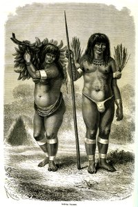 Et par Ticuna-indianere fra Peru af Edouard Riou