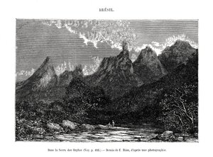 Serra dos Órgãos, Brasilien, 1800-tallet. af Edouard Riou