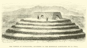 Huiracochas tempel, ifølge historikeren Garcilasso de la Vega af Edouard Riou