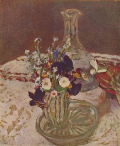 Buket af stedmoderblomster, forglemmigej og tusindfryd omkring 1900, c1900, 1946 af Edouard Vuillard