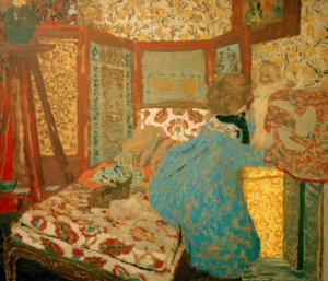 Den blå dame med barn af Edouard Vuillard