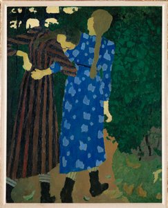 Fillettes se promenant. Piger, der går en tur af Edouard Vuillard