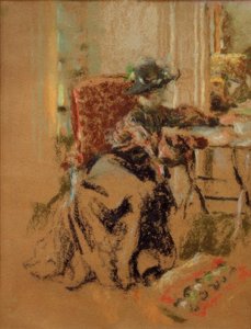 Kvinden i rummet eller The Visitor af Edouard Vuillard
