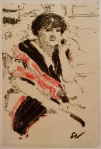 Halvfigur af en siddende kvinde af Edouard Vuillard