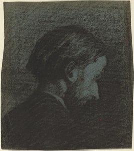 Hovedet af en skægget mand af Edouard Vuillard