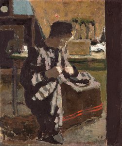 La Couture, ca. 1893 (olie på papir lagt om bord) af Edouard Vuillard
