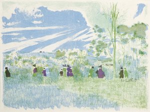 Landskaber og interiører: Gennem markerne af Edouard Vuillard