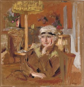 Lucy Hessel i et sort fløjlsbånd, ca. 1921-25 af Edouard Vuillard