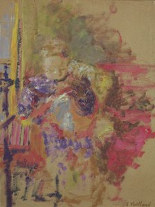Madame Vuillard Syning, ca. 1905 af Edouard Vuillard