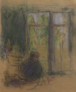 Madame Vuillard ved vinduet, 1915 af Edouard Vuillard