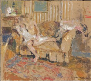 Nøgen i den stribede salon, ca. 1905. af Edouard Vuillard