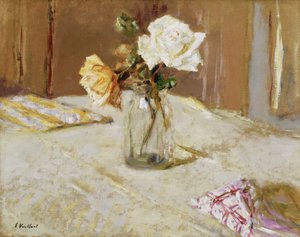 Roser i en glasvase af Edouard Vuillard