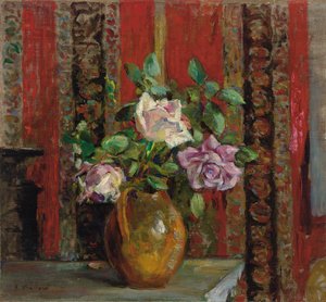 Roser i en Kande; Roser i en kande, ca. 1905 af Edouard Vuillard