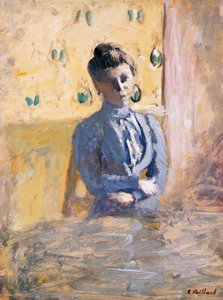 Siddende kvinde i blåt, ca. 1899 af Edouard Vuillard