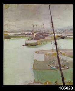 Havnen i Honfleur, 1919 af Edouard Vuillard