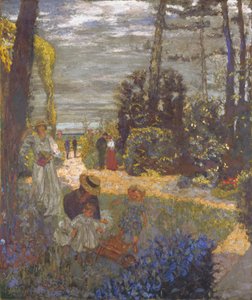 Terrassen ved Vasouy, haven, 1901 af Edouard Vuillard