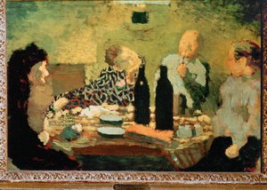 Familien efter et måltid af Edouard Vuillard