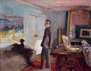 Maleren Pierre Bonnard (1867-1947) derhjemme (olie på lærred) af Edouard Vuillard