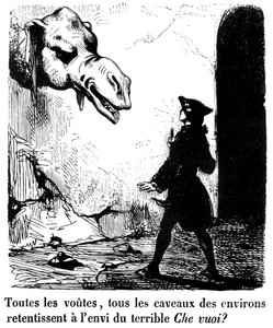 Illustration til romanen "The Devil in Love" af Jacques Cazotte