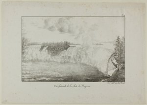 Udsigt over Niagara Falls af Edouard de Montule