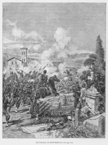 Slaget ved Montebello (gravering) af Edouardo Matania