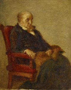 Tysk: Studie für das Porträt von Wilhelm von Schadow Studie til portrættet af Wilhelm von Schadow af Eduard Bendemann