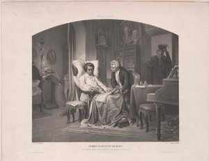 Mozarts død, af Eduard Friedrich Leybold