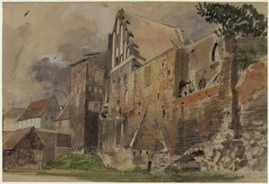 Ruinerne af den gamle herregård i Toruń af Eduard Gaertner