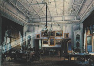 Blå studie af kejser Alexander II (1818-81) i gårdpaladset, 1860 (wc på papir) af Eduard Hau